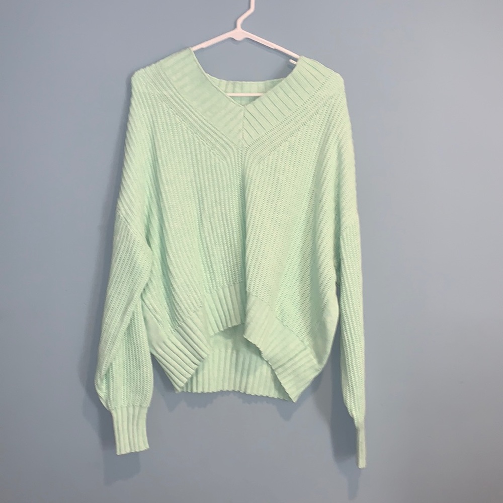 NWOT Light Green V-Neck Sweater *Size Medium